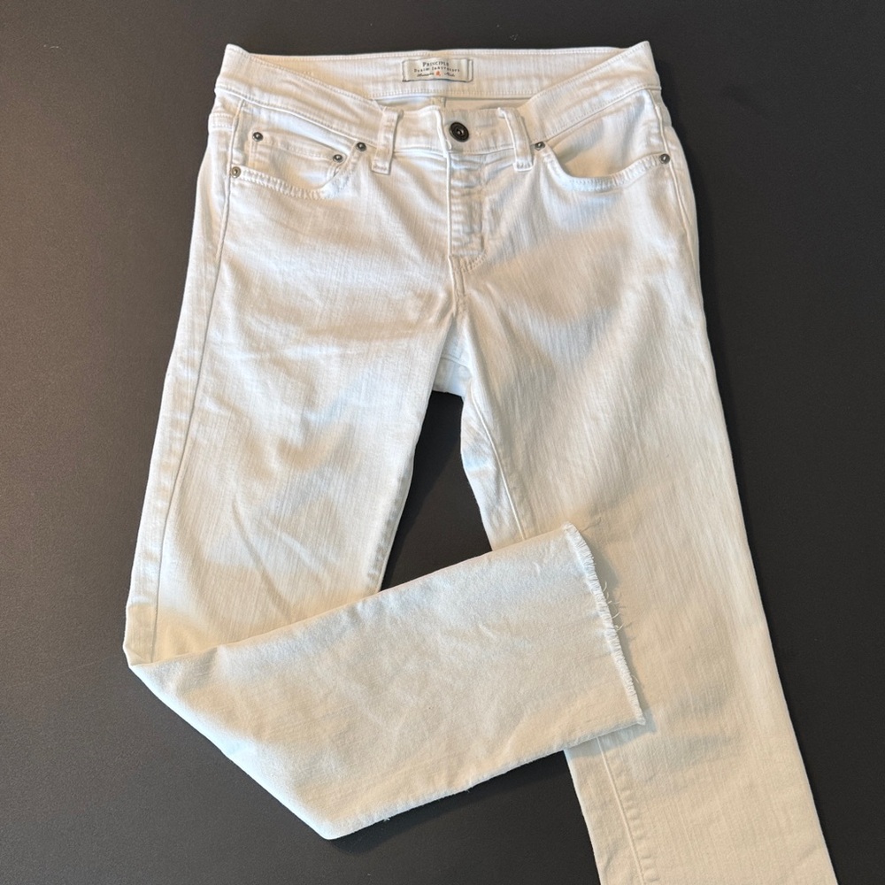 Principle Women's White Skinny Jeans - High Rise Stretch Fit